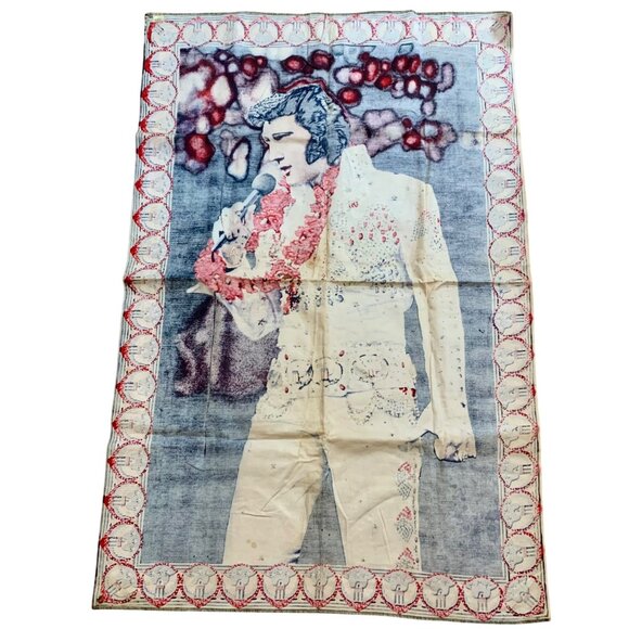 Elvis Presley Retro Collectible Cloth Textile Poster Flag Tapestry Wall Banner - Picture 2 of 8